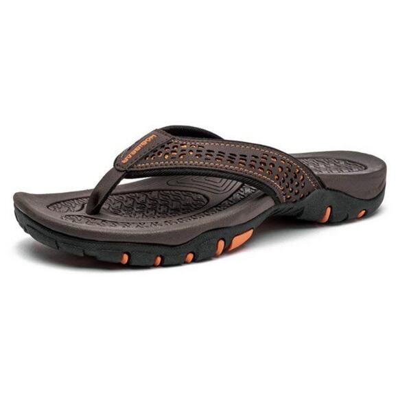 Unbranded Other - New Men's Brown Flip Flops Sandals Durable Non Slip 878  Men's Size 12.5 US